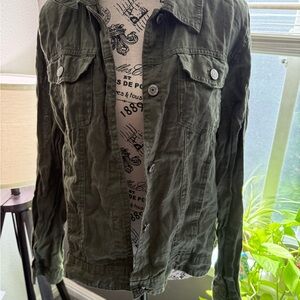Jones New York Green Jean Jacket